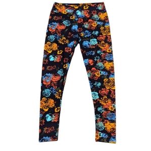 Black Floral Leggings